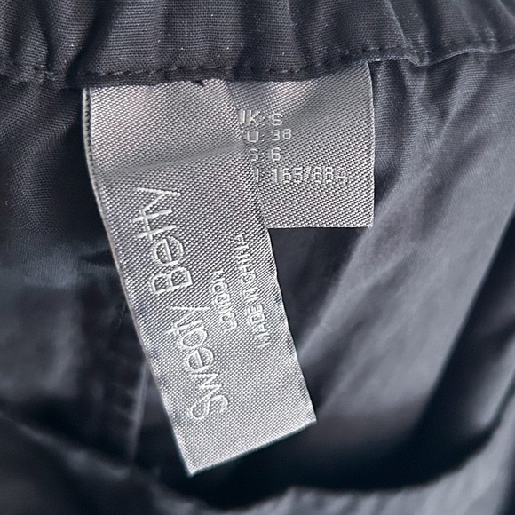 Sweaty Betty Loren Poplin Midi Dress Back Cutout Black Sz 6 - Picture 5 of 6